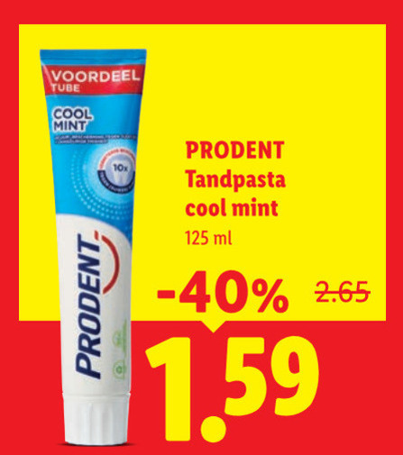 Prodent   tandpasta folder aanbieding bij  Lidl - details