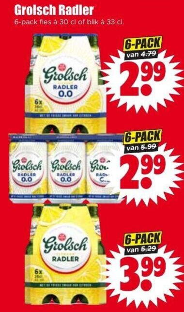Grolsch   radler bier folder aanbieding bij  Dirk - details