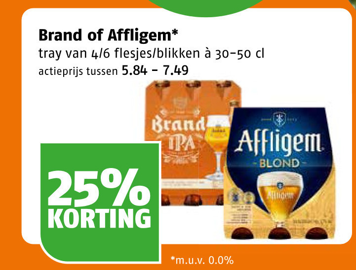 Affligem   speciaalbier, blikje bier folder aanbieding bij  Poiesz - details
