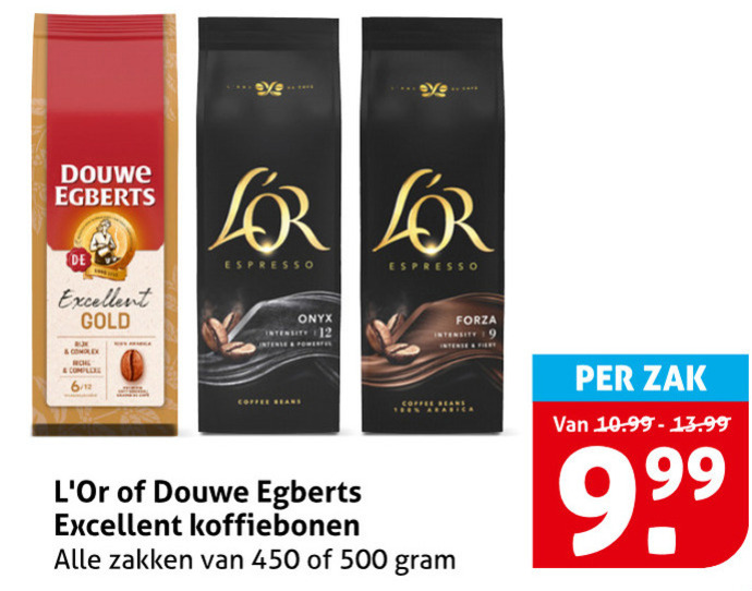 Douwe Egberts   koffiebonen folder aanbieding bij  Hoogvliet - details