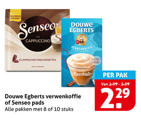 douwe egberts senseo oploskoffie koffiepads 8 10 nouveau cappuccino pads posities verwenkoffie nou latte pakken stuks macchiato pak folder aanbieding bij Hoogvliet Douwe Egberts oploskoffie, koffiepad folder aanbieding bij Hoogvliet - details