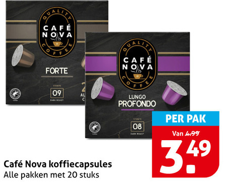 Cafe Nova   koffiecups folder aanbieding bij  Hoogvliet - details