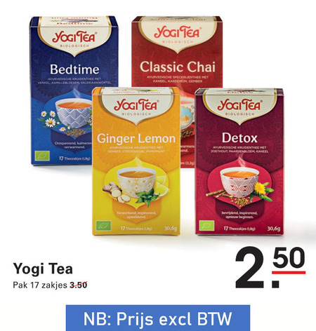 Yogi Tea   thee folder aanbieding bij  Sligro - details