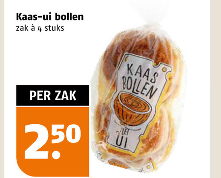 kaasbroodjes 4 kaas ui bollen zak stuks 2 50 let folder aanbieding bij Poiesz