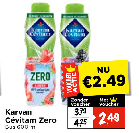 Karvan Cevitam   limonadesiroop folder aanbieding bij  Vomar - details