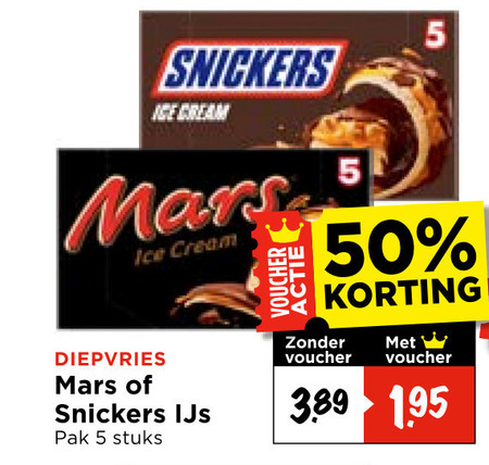 Snickers   ijsreep folder aanbieding bij  Vomar - details