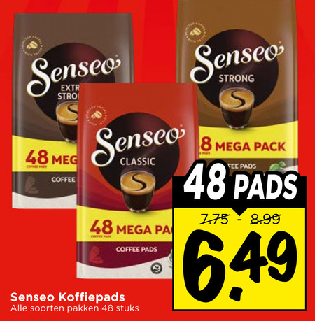 Douwe Egberts Senseo   koffiepad folder aanbieding bij  Vomar - details