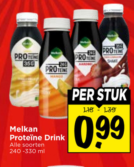 Melkan   drinkyoghurt folder aanbieding bij  Vomar - details