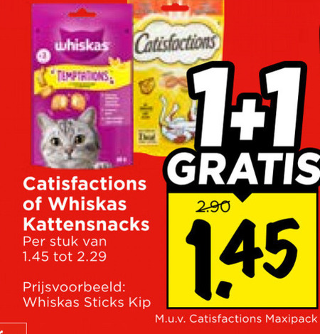 Whiskas   kattensnacks folder aanbieding bij  Vomar - details
