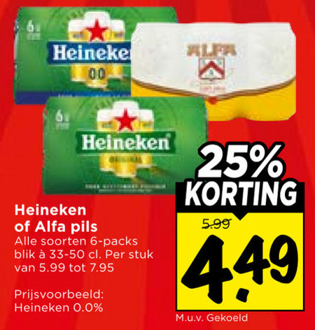 Heineken   blikje bier folder aanbieding bij  Vomar - details