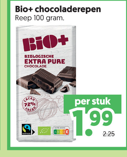 Bio Plus   chocolade folder aanbieding bij  Dekamarkt - details