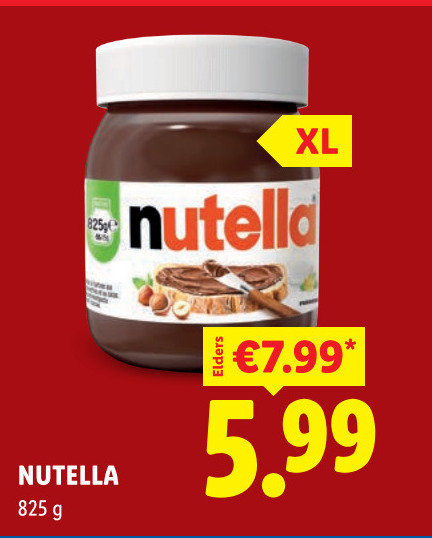 Nutella   hazelnootpasta folder aanbieding bij  Lidl - details