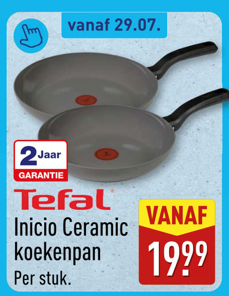 koekenpan 2jaar tefal ceramic stuk folder aanbieding bij Aldi