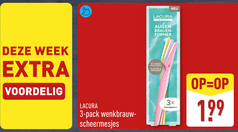 scheermesjes 3 body farmer week pack wenkbrauwverf stylen 3x folder aanbieding bij Aldi