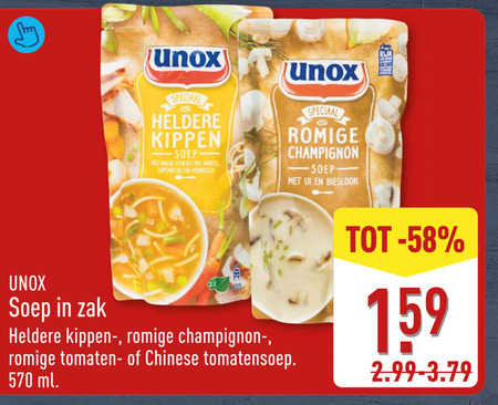 Unox   soep folder aanbieding bij  Aldi - details