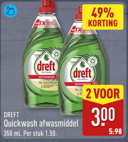Dreft   afwasmiddel folder aanbieding bij  Aldi - details