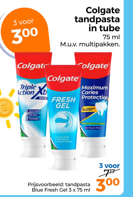 Colgate   tandpasta folder aanbieding bij  Trekpleister - details