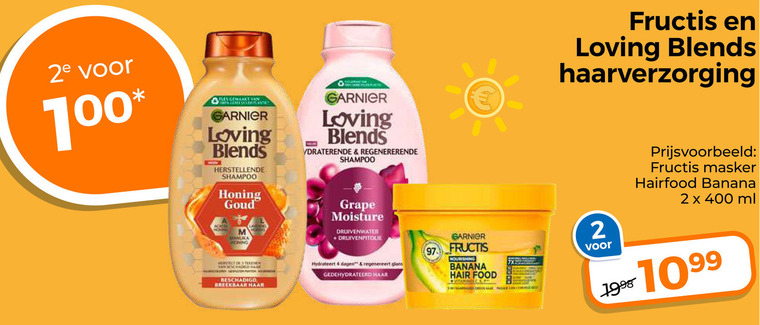 Garnier Loving Blends   shampoo, hairspray folder aanbieding bij  Trekpleister - details