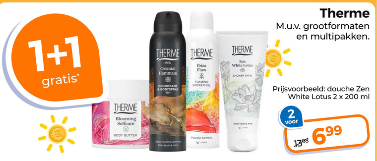 Therme   bodylotion, deodorant folder aanbieding bij  Trekpleister - details