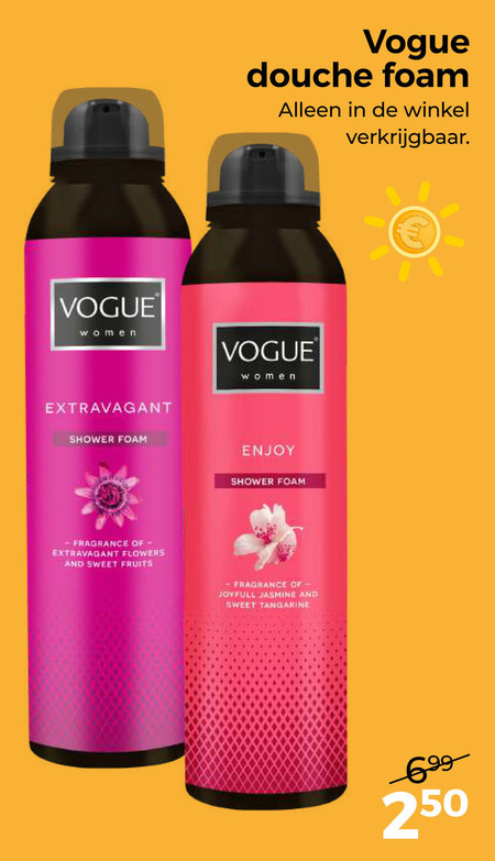 Vogue   douchegel folder aanbieding bij  Trekpleister - details