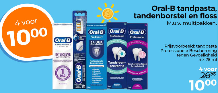 Oral-B   tandpasta, tandenborstel folder aanbieding bij  Trekpleister - details