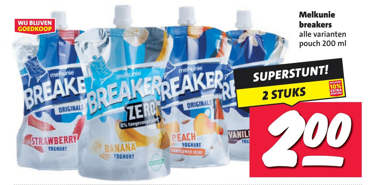 Melkunie   drinkyoghurt, zuivelsnack folder aanbieding bij  Nettorama - details