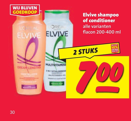 Elvive   shampoo, conditioner folder aanbieding bij  Nettorama - details