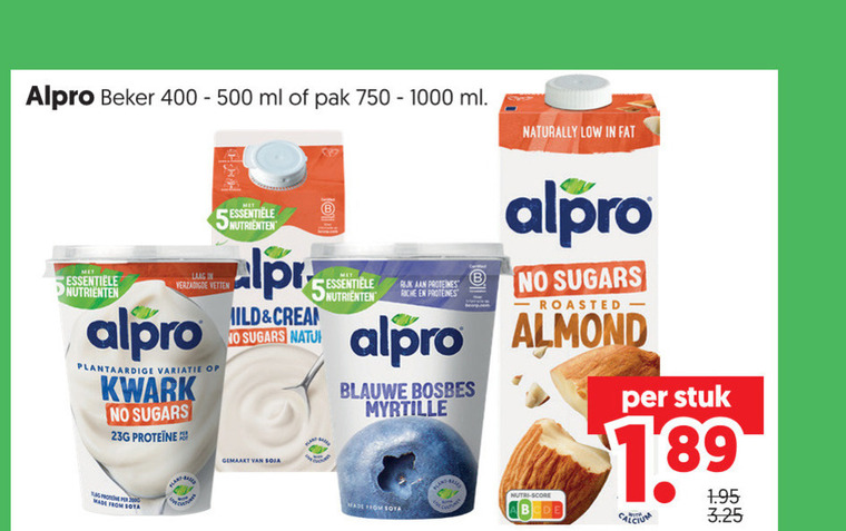 Alpro   soja yoghurt, soja zuivel folder aanbieding bij  Dekamarkt - details
