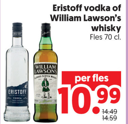 William Lawsons   whisky, wodka folder aanbieding bij  Dekamarkt - details