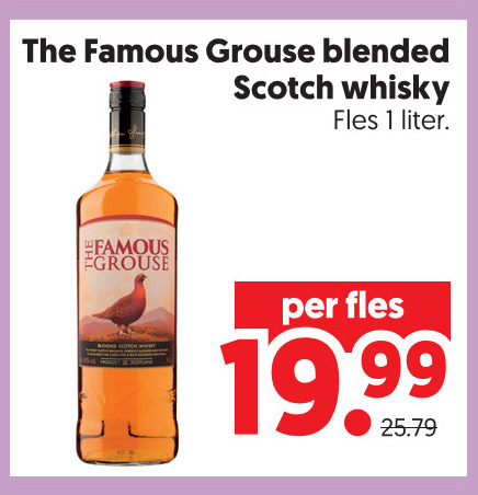 Famous Grouse   whisky folder aanbieding bij  Dekamarkt - details