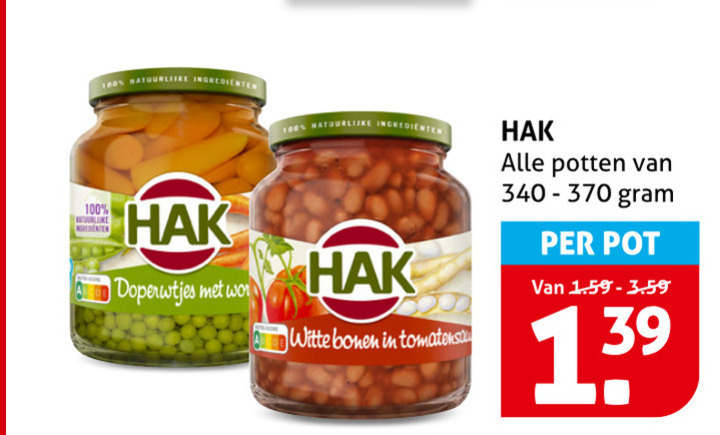 Hak   groenteconserven, appelmoes folder aanbieding bij  Hoogvliet - details