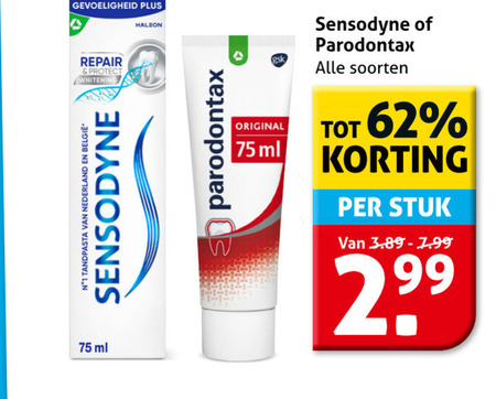 sensodyne paradontax tandpasta 1 gevoeligheid repair protect whitening nederland ml parodontax original soorten stuk folder aanbieding bij Hoogvliet Paradontax tandpasta folder aanbieding bij Hoogvliet - details
