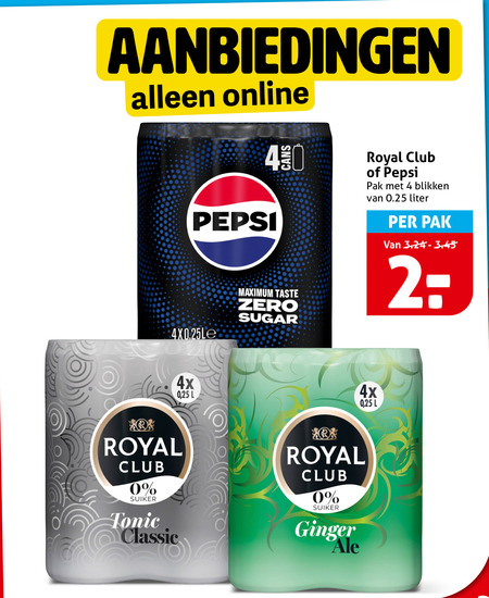 Royal Club   frisdrank, cola folder aanbieding bij  Hoogvliet - details