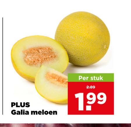 meloen galia stuk folder aanbieding bij Plus