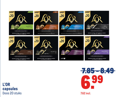 Douwe Egberts L Or   koffiecups folder aanbieding bij  Makro - details