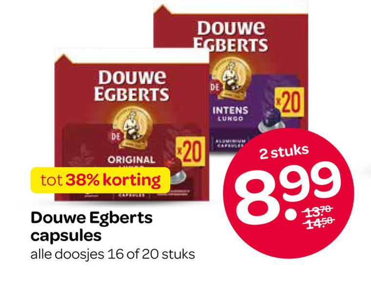 Douwe Egberts   koffiecups folder aanbieding bij  Spar - details