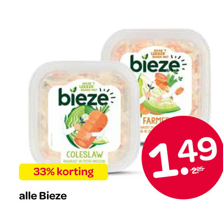 bieze salade 33 225 coleslaw farmer folder aanbieding bij Spar Bieze salade folder aanbieding bij Spar - details