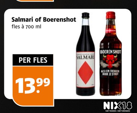 Salmari   likeur folder aanbieding bij  Poiesz - details