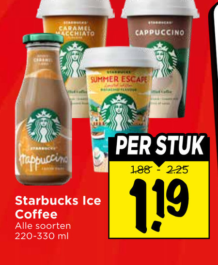 Starbucks   ijskoffie folder aanbieding bij  Vomar - details