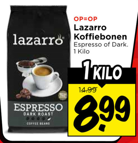 Lazarro   koffiebonen folder aanbieding bij  Vomar - details