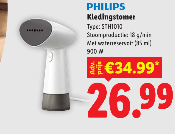 Philips   handstoomreiniger folder aanbieding bij  Lidl - details