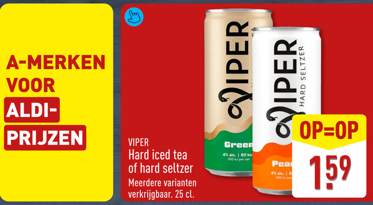 Viper   hard seltzer folder aanbieding bij  Aldi - details
