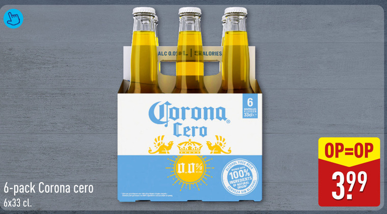 corona speciaalbieren 6 100 0.0 flessen alcohol free beer with ingredients natural origin cerveza pack folder aanbieding bij Aldi Corona speciaalbier folder aanbieding bij Aldi - details