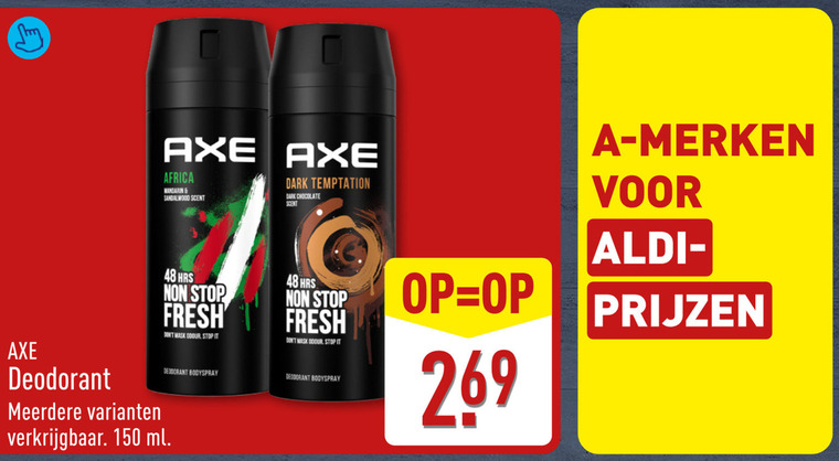 Axe   deodorant folder aanbieding bij  Aldi - details