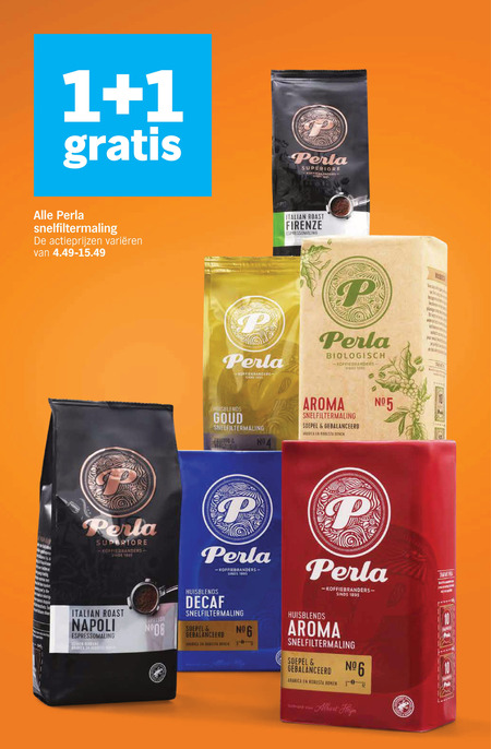 Perla   koffie folder aanbieding bij  Albert&nbsp;Heijn - details