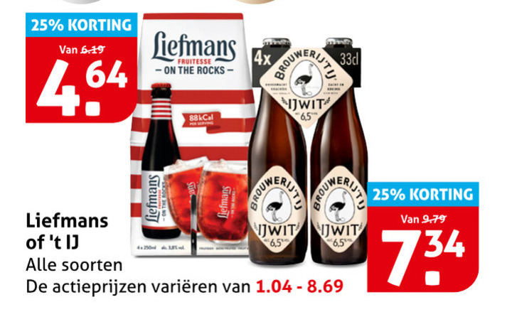 liefmans brouwerij t ij speciaalbieren 25 46 64 soorten fruitesse 4x serving rouw 6 5 varieeren folder aanbieding bij Hoogvliet Liefmans speciaalbier folder aanbieding bij Hoogvliet - details
