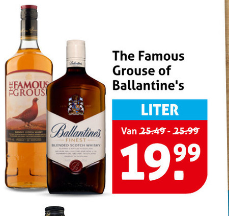 Ballantines   whisky folder aanbieding bij  Hoogvliet - details
