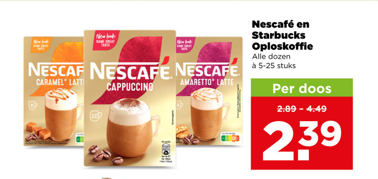 Nescafe   oploskoffie folder aanbieding bij  Plus - details