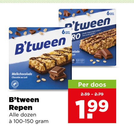 hero mueslirepen 18 tween chocolade melkchocolade chocolat lait repen dozen doos folder aanbieding bij Plus Hero mueslireep folder aanbieding bij Plus - details