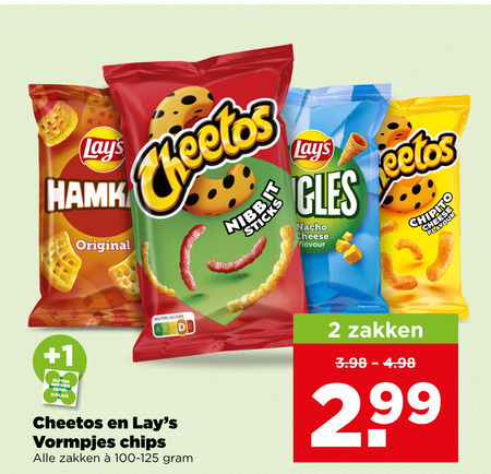 Cheetos   zoutje folder aanbieding bij  Plus - details